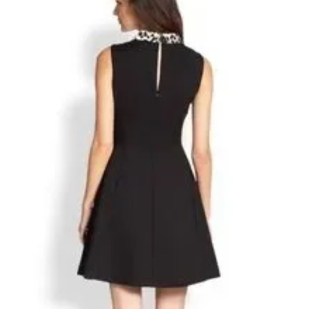 Kate Spade Rissa Fit & Flare Sleeveless Dress with Leopard Print collar Size 8 - Picture 2 of 6
